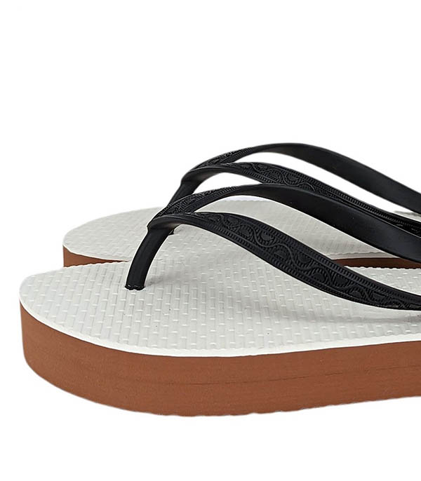 Tongs Femme Flatform Slim Noir Original Beach Originals