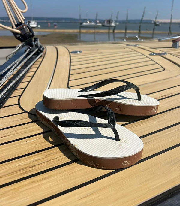 Tongs Femme Flatform Slim Noir Original Beach Originals
