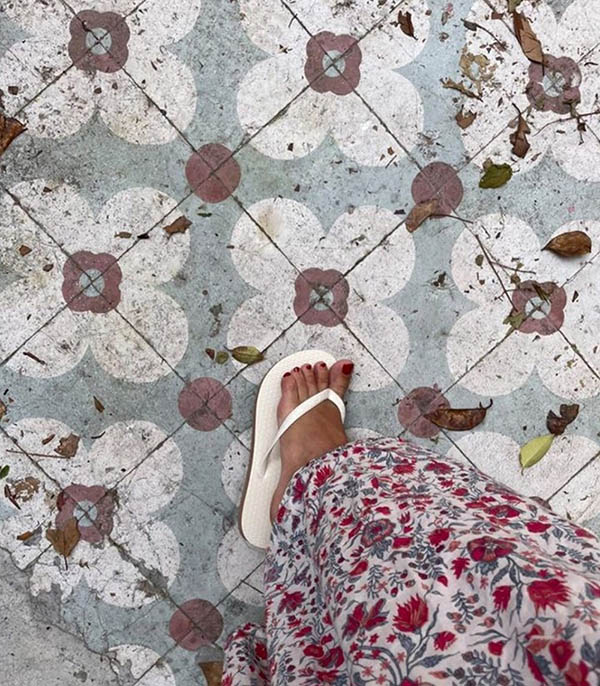 Tongs Flatform Fleur de Tiaré Beach Originals