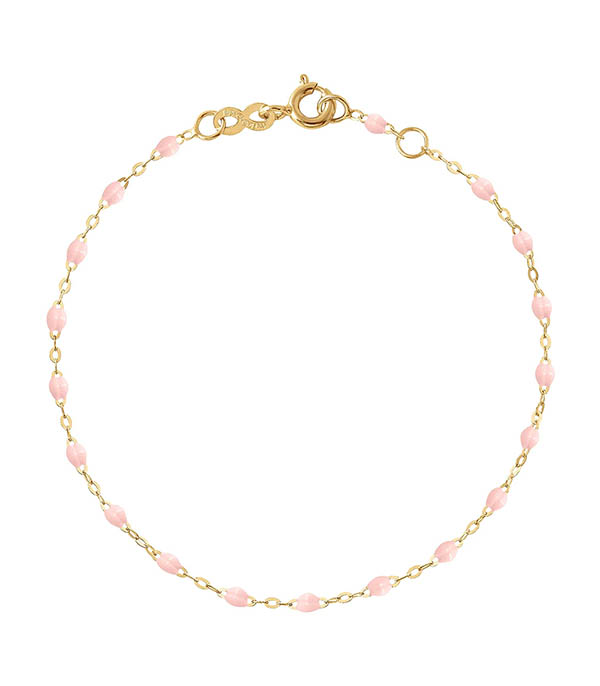 Bracelet Or jaune et Perles de résine 15 cm Gigi Clozeau