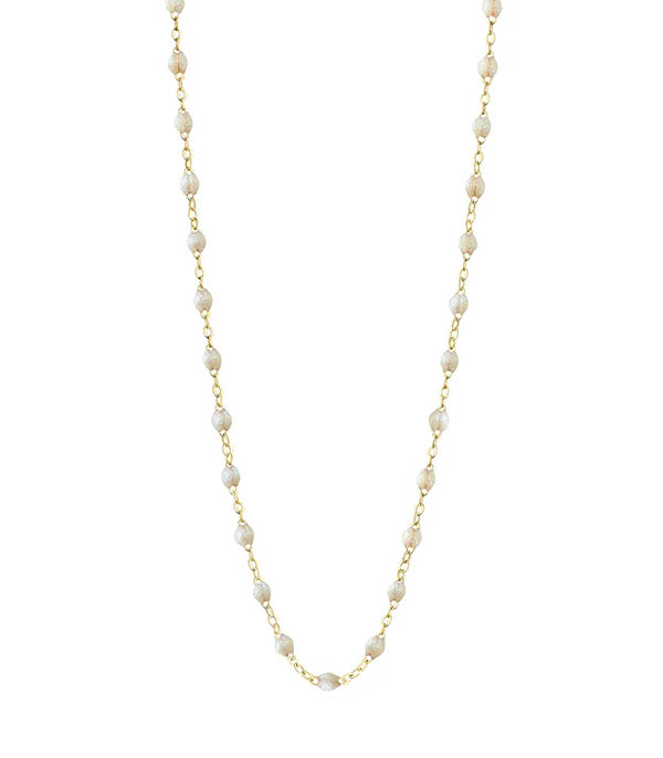 Collier or jaune et perles de résine 42 cm Gigi Clozeau Collier or jaune et perles de résine 42 cm Gigi Clozeau