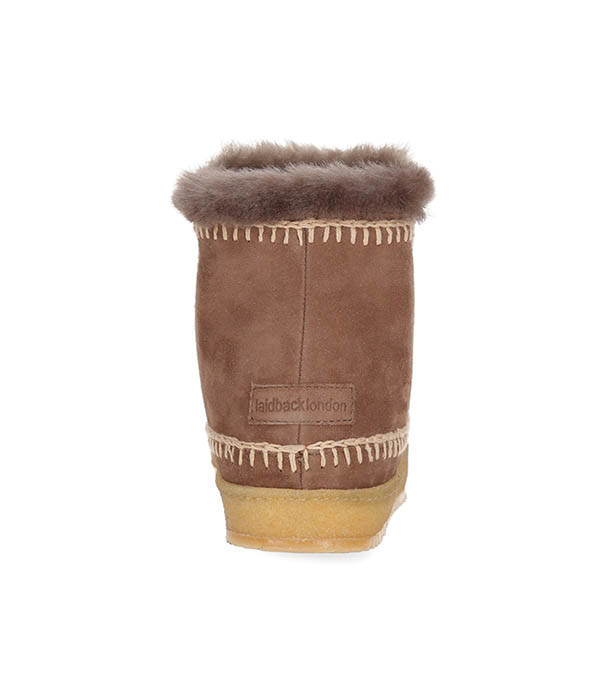 Boots Setsu Crochet Crepe Suede Camel/Beige laidback london