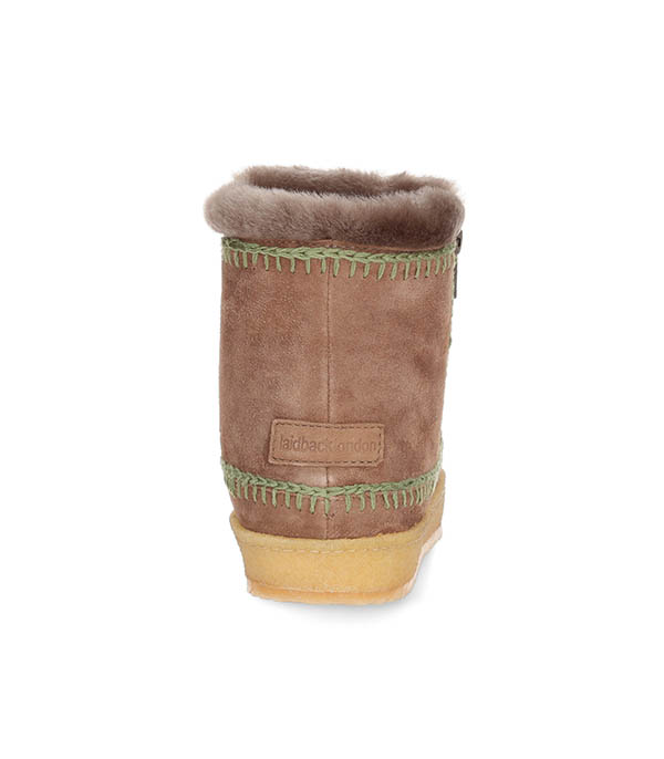 Boots Setsu Crochet Crepe Suede Camel/Khaki laidback london