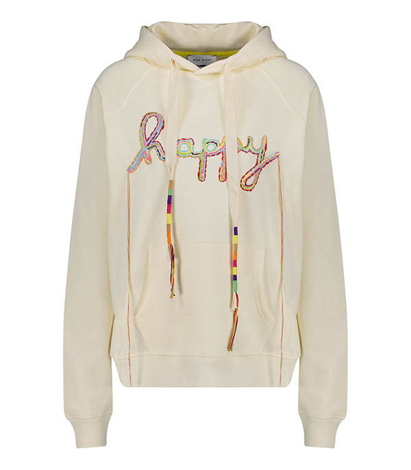 Mira Mikati Happy Embroidered Hoodie - Size S -50% off