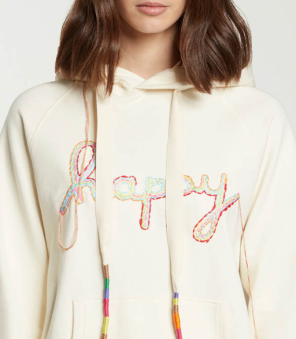 Mira Mikati Happy Embroidered Hoodie