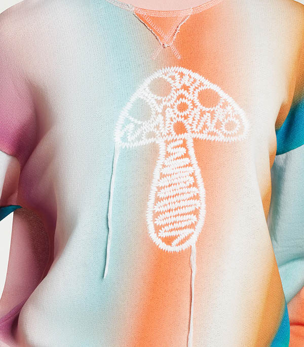 Mira Mikati Ombre Stripe Mushroom Sweatshirt