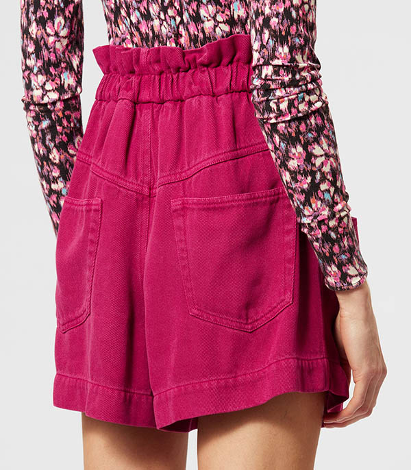 Short paperbag en denim Titea Rasberry Marant Étoile