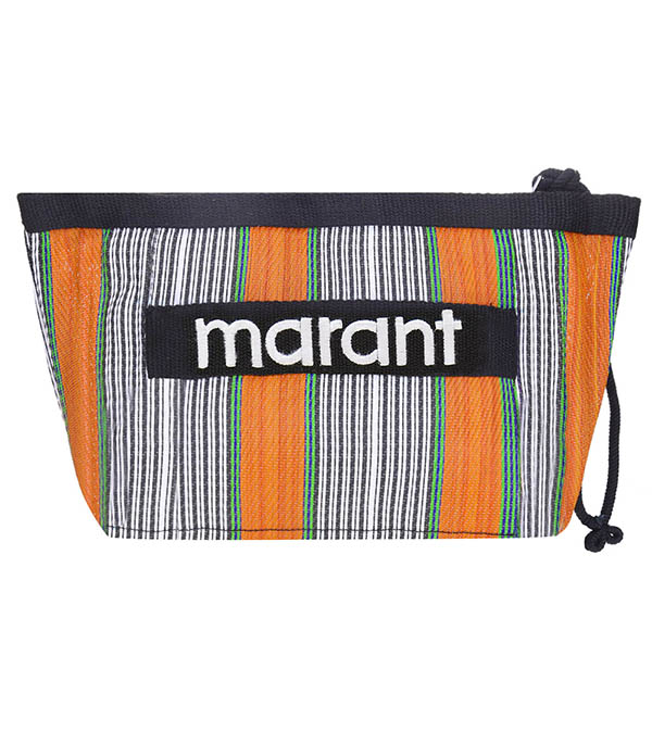 Powden Multicolor Orange Clutch Bag Isabel Marant