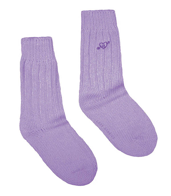 Rib Socks Purple Love Stories