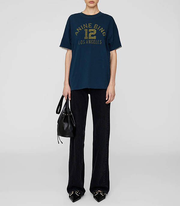 Tee-shirt Toni Réversible Washed Navy/Off White Anine Bing