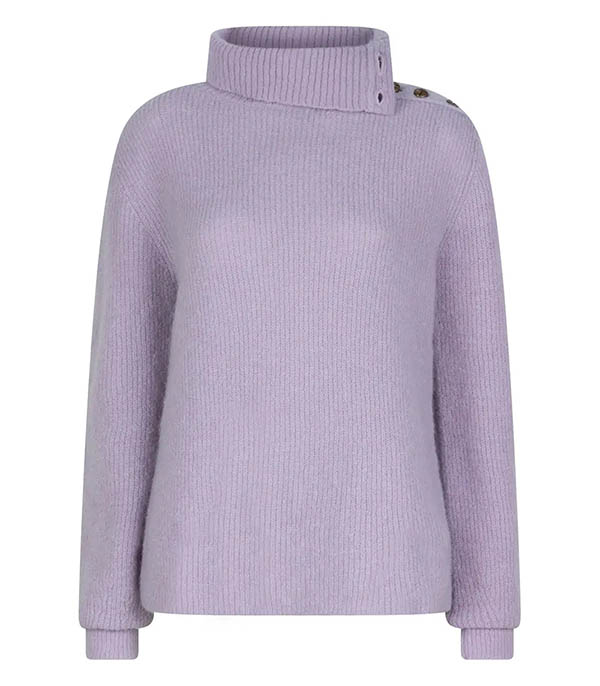 Coby Purple Roll Neck Sweater Love Stories