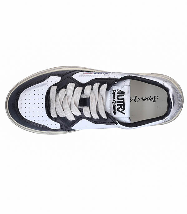 Sneakers Medalist Low Super Vintage White Silver and Black Autry