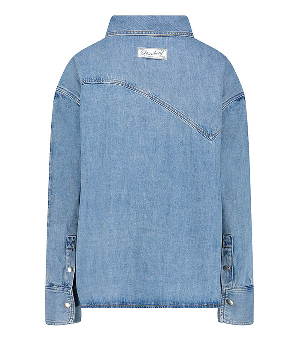 Egan Blue Indigo Destructured Jean Shirt Margaux Lonnberg