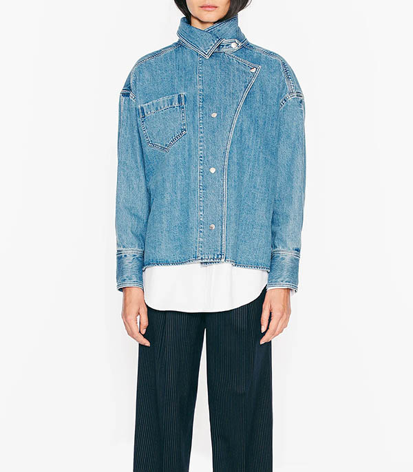 Egan Blue Indigo Destructured Jean Shirt Margaux Lonnberg