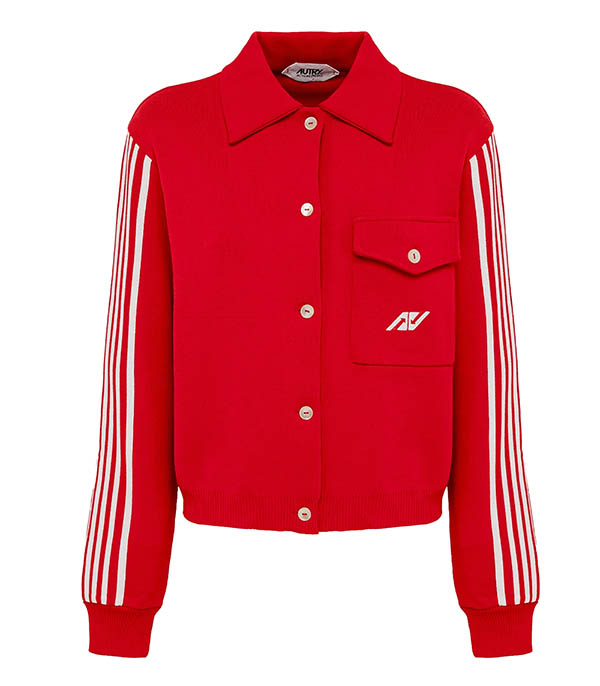 Cardigan Tricot Sporty Rouge Autry