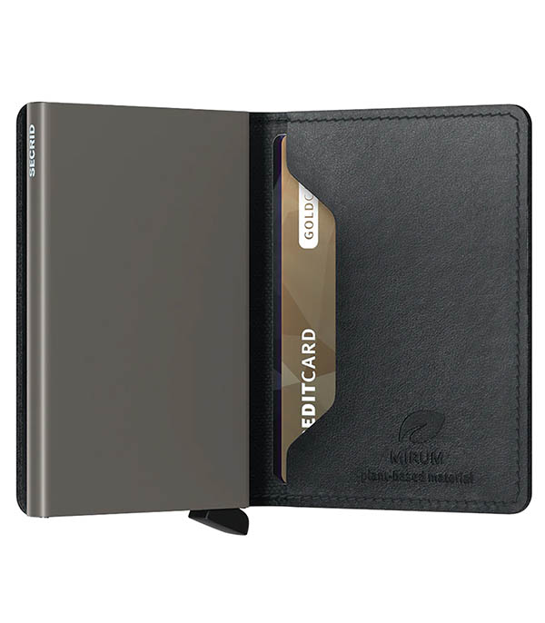 Mirum Plant-Based Black Miniwallet Card Case Secrid