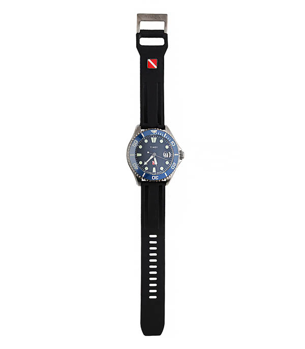 Tiburon Automatic Watch in Titanium Black Dial and Black Bracelet Timex