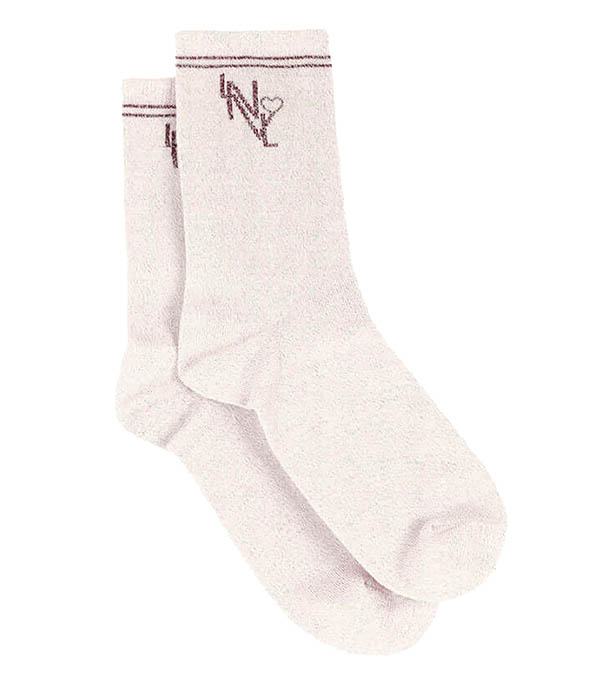 Blush Lurex socks La Nouvelle