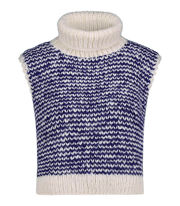 Amourette blue sleeveless sweater Mii