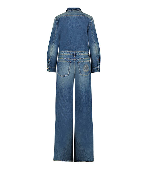 Jumpsuit in Denim Trompe l'oeil 5 years old HAPPY HAUS