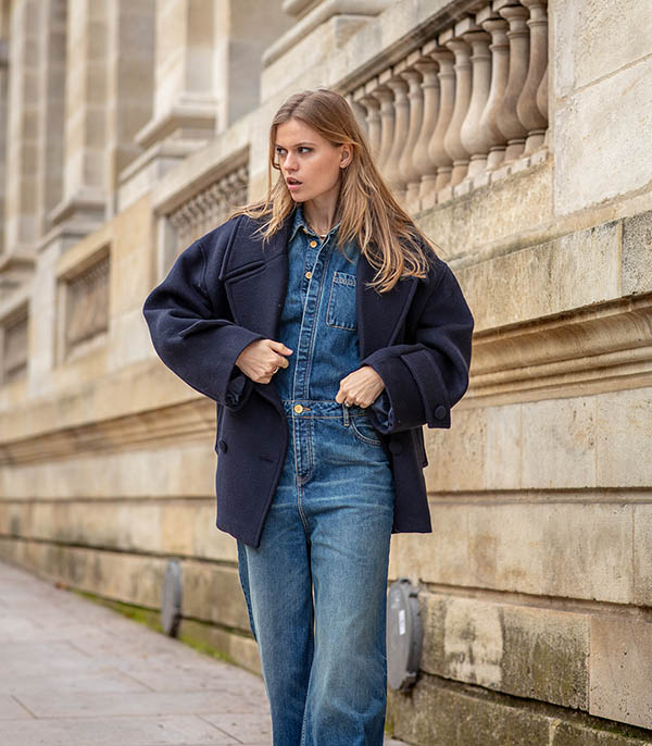 Jumpsuit in Denim Trompe l'oeil 5 years old HAPPY HAUS