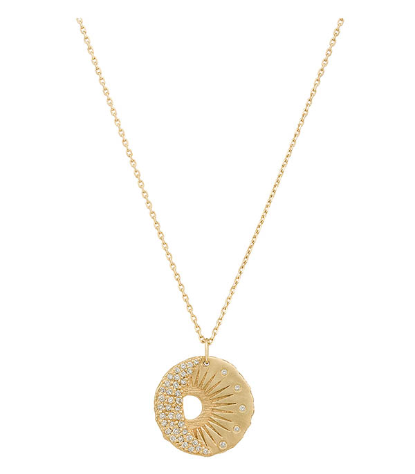 Sun & Moon Medal Necklace Céline Daoust