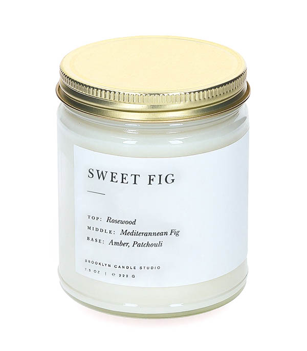 Bougie végétale parfumée Minimalist Sweet Fig Brooklyn Candle Studio