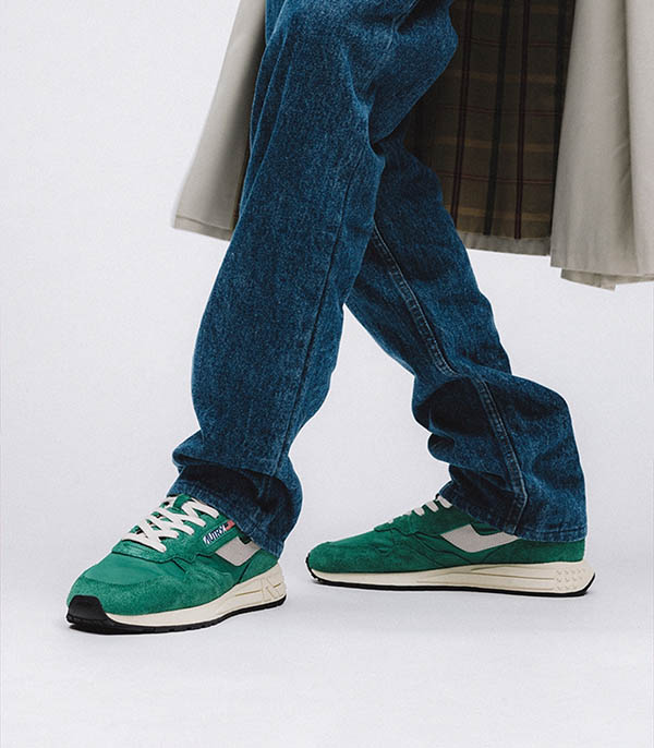 Men's sneakers Reelwind Nylon and Suede Green Autry