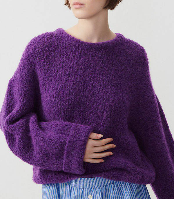 Pull Zolly Aubergine Chiné American Vintage