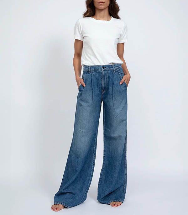 Wide Leg Pleated Cobra ASKK NY jeans