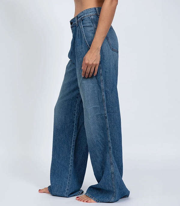 Wide Leg Pleated Cobra ASKK NY jeans