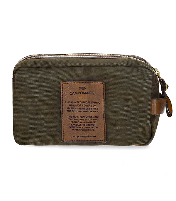 Carcoat Canvas Military Toiletry Bag Campomaggi