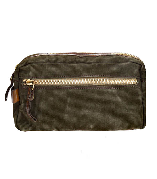 Carcoat Canvas Military Toiletry Bag Campomaggi