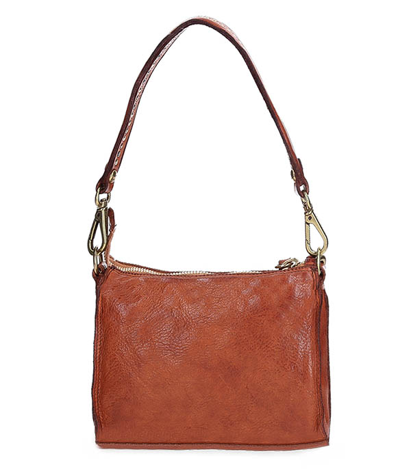 Kura Shoulder Bag Cognac Leather Campomaggi