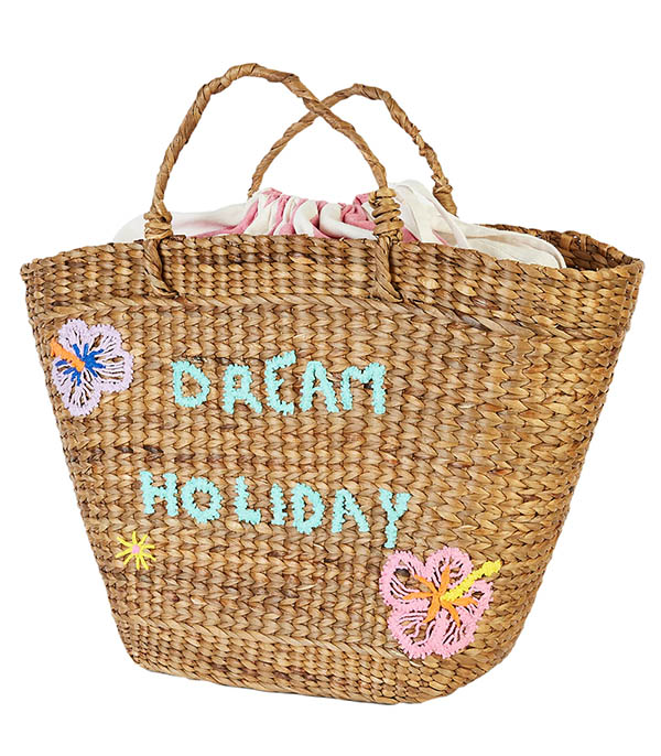 Mira Mikati Hyacinth Embroidered Basket