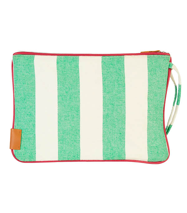 Gazania Love Mira Mikati striped clutch bag