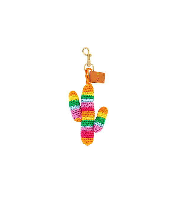 Mira Mikati crochet Cactus bag charm