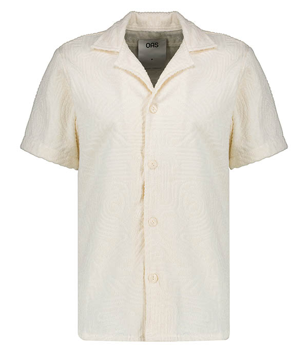 Men's short-sleeved shirt Cuba Terry Golconda Cream OAS