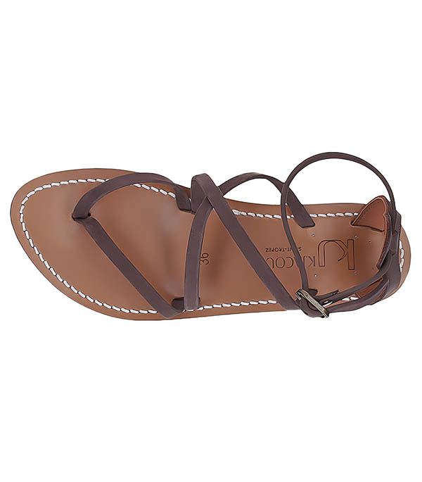 Sandals Epicure Leather Nubuck Ebony K.Jacques