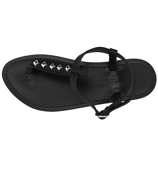 Picon Sandals Black Silver Studded K.Jacques