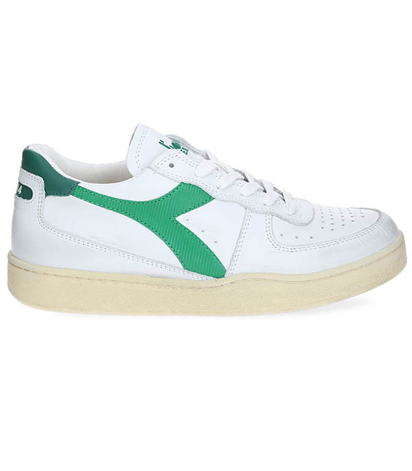 Men's sneakers Mi Low Used Bianco/Verde Verdeggiante Diadora