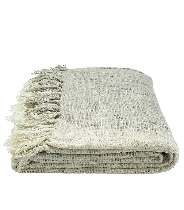 Recycled Cotton Sofa Throw Grey Originalhome