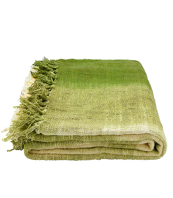 Recycled Cotton Sofa Throw Green Originalhome