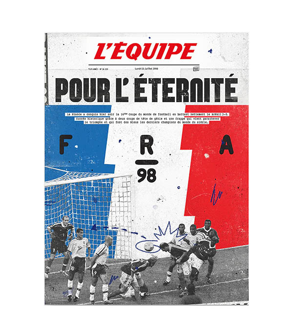 Affiche l'Équipe France 98 - 30 x 40 cm Plakat