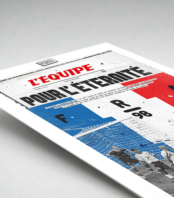 Affiche l'Équipe France 98 - 30 x 40 cm Plakat