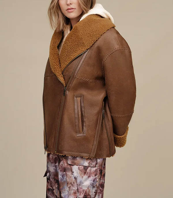 UGG® Shearling Regenerate II Cognac Coat