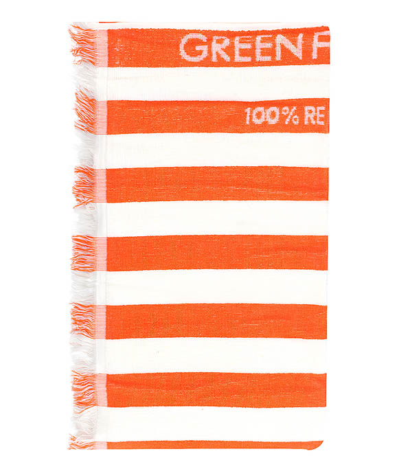 Delmor Tangerine Green Petition bath towel