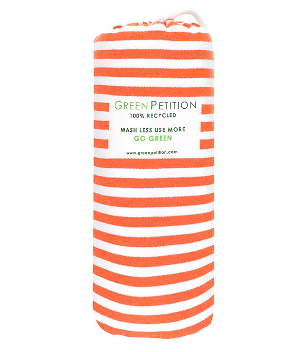 Delmor Tangerine Green Petition bath towel