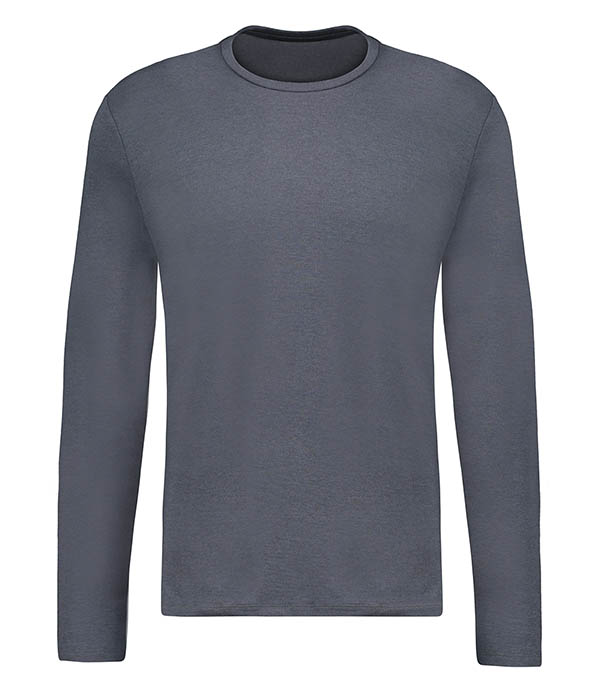 Men's long-sleeved round-neck T-shirt Crépuscule Majestic Filatures