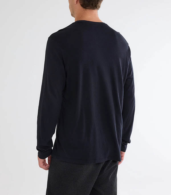 Men's black cotton and cashmere T-shirt Majestic Filatures